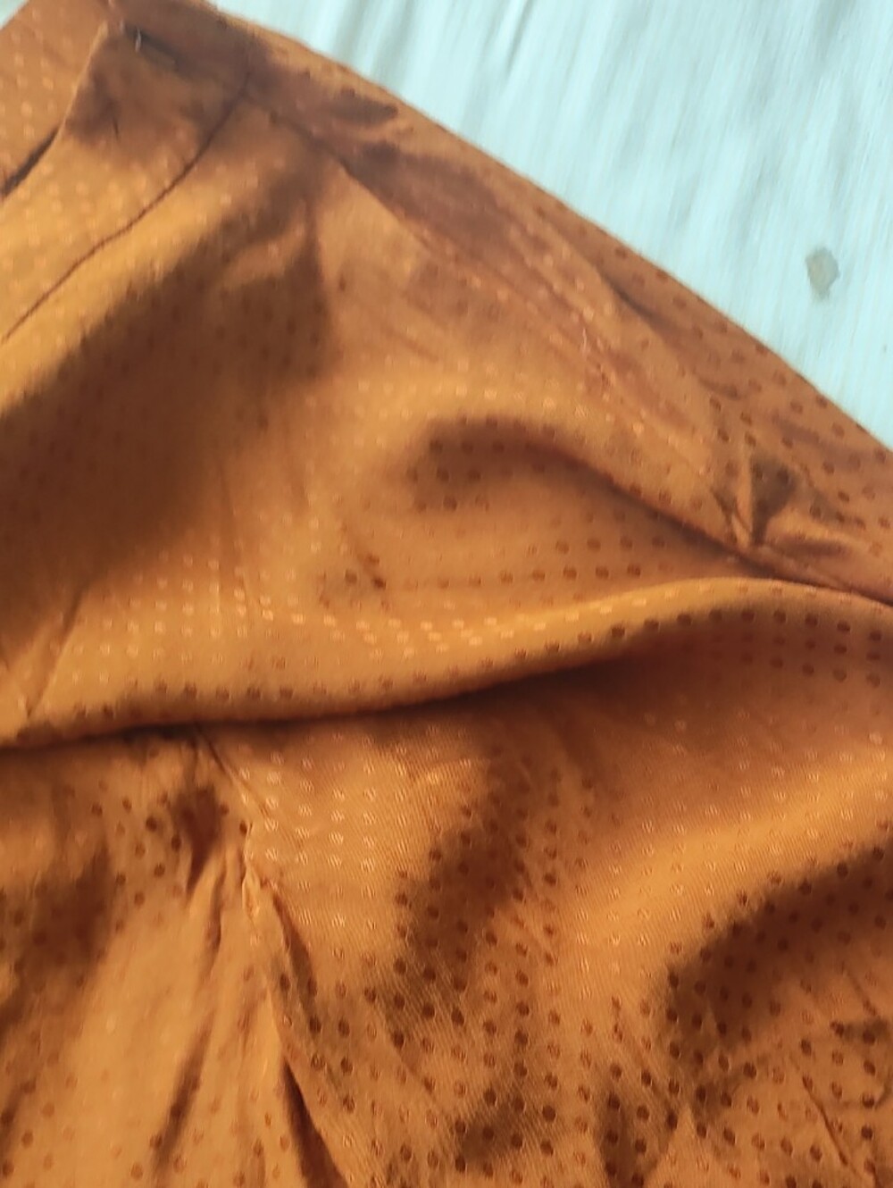 Leith Burnt Orange Dot-Texture Pants - Picture 5 of 9